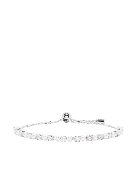 Матричный кристалл Swarovski жемчуг браслет silver
