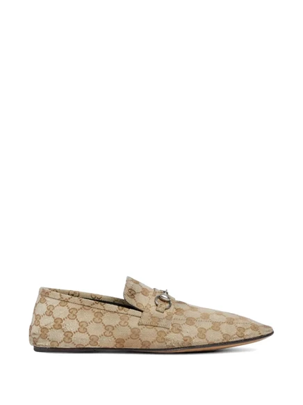 Мужские лоферы Gucci GG Horsebit, песочно-коричневые