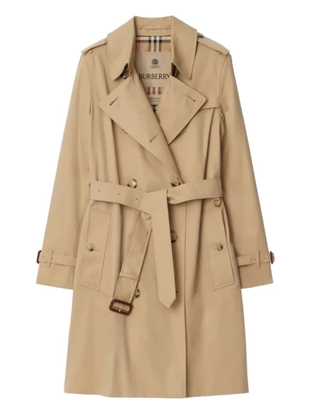 Женский тренч Burberry с поясом, медовый