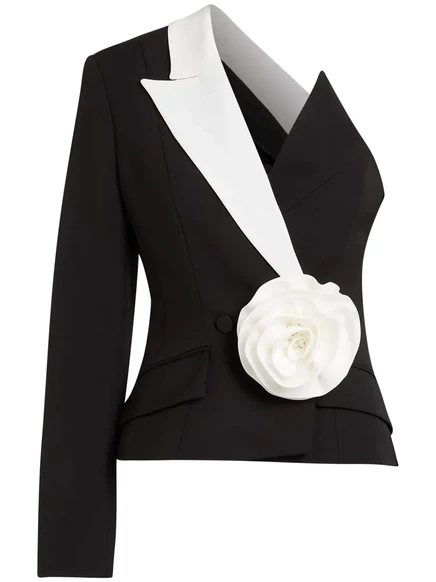 Женский пиджак Karl Lagerfeld Karl Studio двубортный, черный