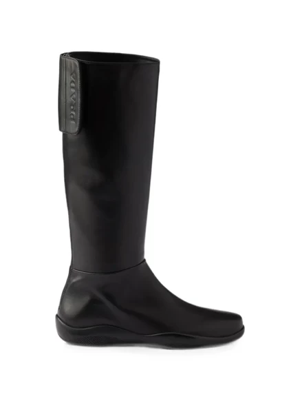 Женские сапоги Prada Toblach из кожи наппа, черные
