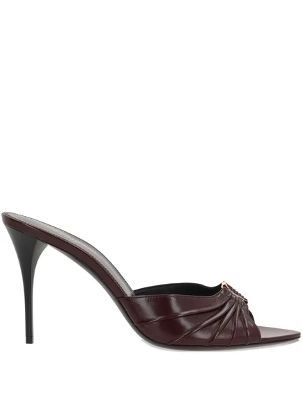 Мюли Babylone от Saint Laurent 90 мм red