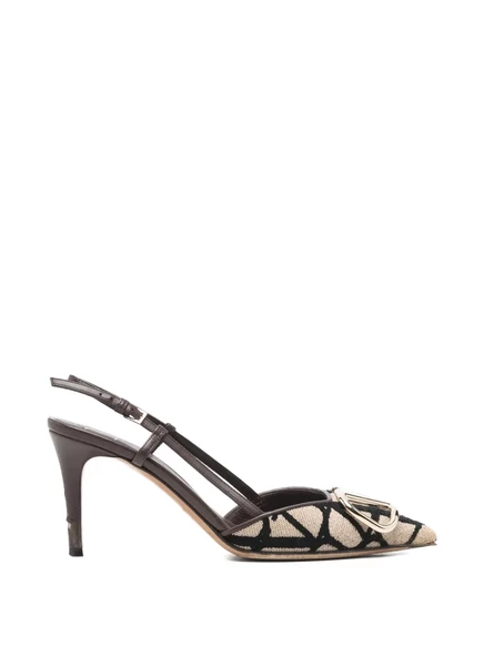 Женские туфли Valentino Garavani Pre-Owned с ремешком и логотипом, нейтральные