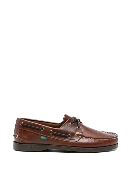 Мужские топсайдеры Paraboot, кожаные, каштановые