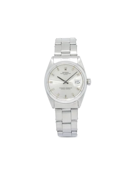 Мужские часы Rolex Oyster Perpetual Date 34 мм, сталь, белый циферблат