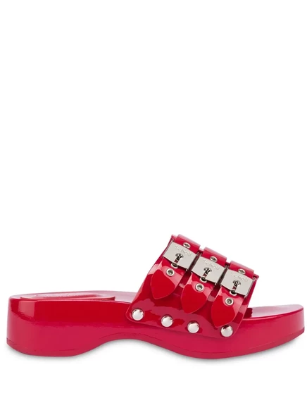 Босоножки Philosophy Di Lorenzo Serafini x Scholl Pescura красного цвета