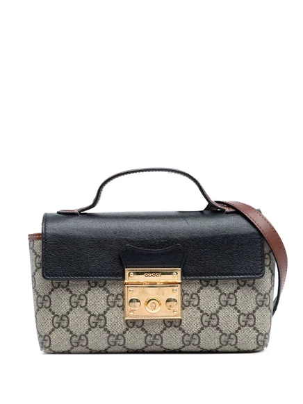 Женская сумка Gucci Pre-Owned Padlock, коричневая