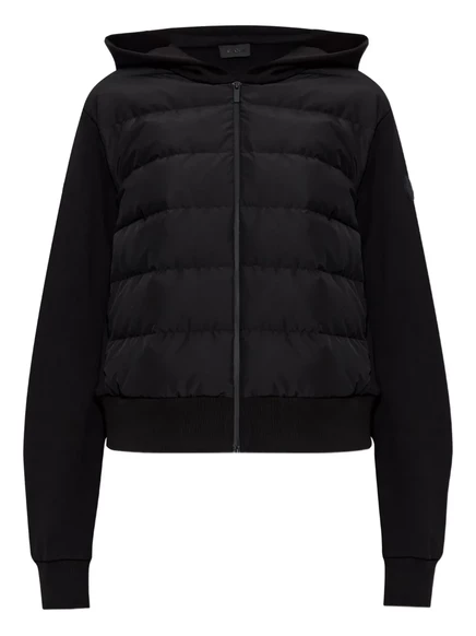Стеганая куртка Moncler с капюшоном 999   black