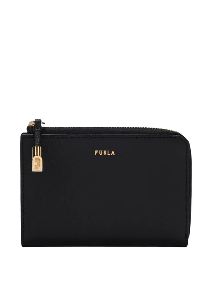 Женский кожаный кошелек Furla на молнии, черный