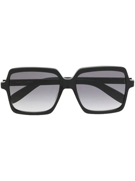 Женские солнцезащитные очки Saint Laurent Eyewear в крупной оправе, черные