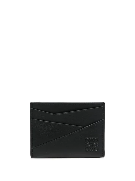 Кардхолдер Loewe из кожи с тиснением логотипа, черный