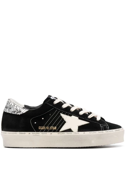 Женские замшевые кроссовки Golden Goose Hi Star, черные