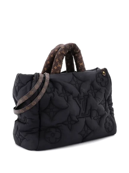 Бывшая в употреблении подушка Louis Vuitton OnTheGo Tote с монограммой, стеганая сумка из эконила и нейлона толщиной ММ