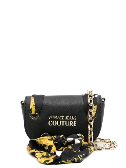 Мини-сумка Versace Jeans Couture, украшенная искусственной кожей black