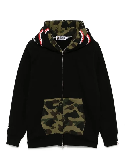 Толстовка с капюшоном на молнии BATHING APE® shark black