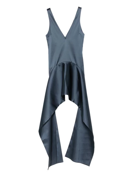 Женское платье JW Anderson с V‑вырезом, стально‑голубое
