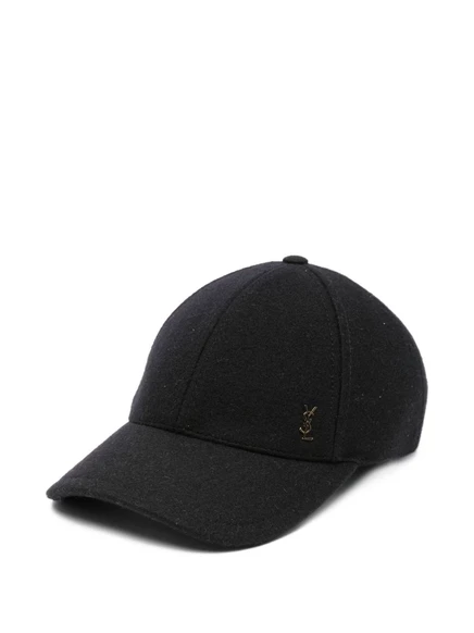 Унисекс шерстяная шапка Saint Laurent, черная