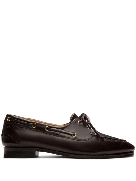 Женские лоферы Bally Plume из гладкой кожи, коричневые