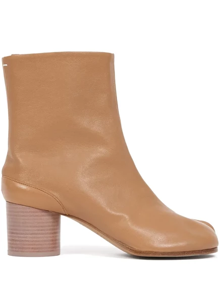 Кожаные ботильоны Maison Margiela Tabi 60 мм neutrals