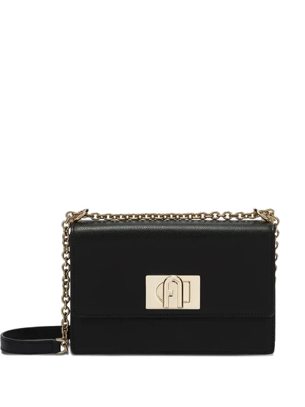 Женская кожаная сумка Furla 1927 через плечо, черная