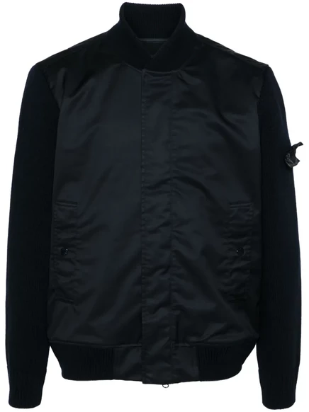 Мужская бомбер-куртка Stone Island, темно-синяя