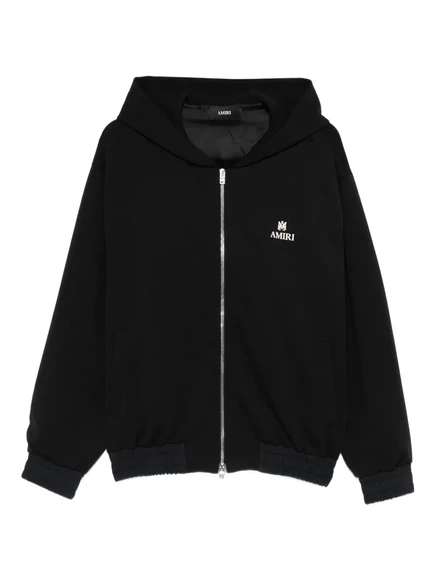Мужское худи на молнии Amiri с логотипом, черное