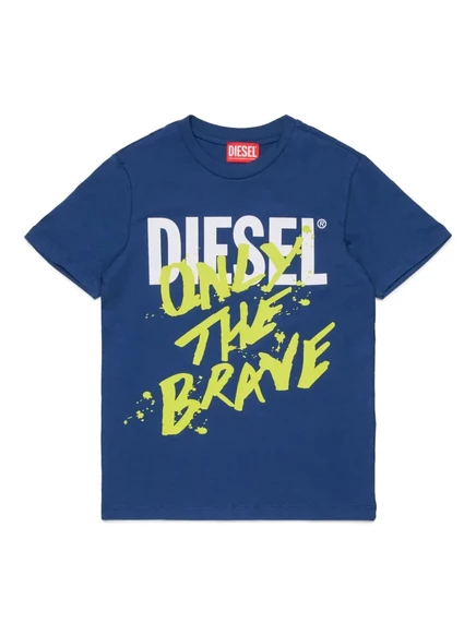 Футболка с логотипом Diesel Kids Only The Brave  blue