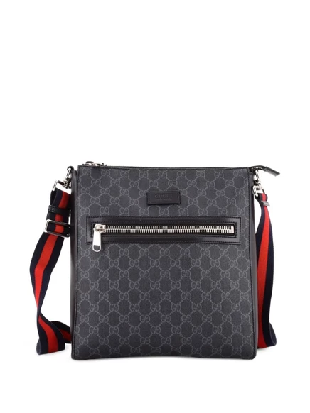 Женская сумка Gucci через плечо с ремнем Web, черная