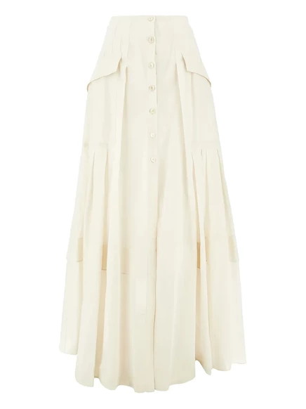 Плиссированная юбка миди от Alberta Ferretti  neutrals