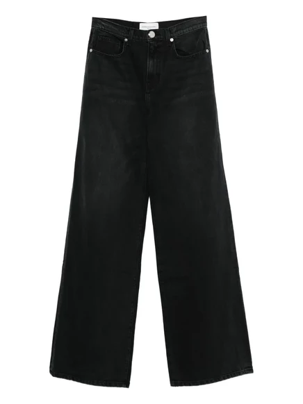Женские широкие джинсы Brandon Maxwell Callan, черные