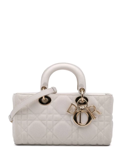 Ранец Lady D Joy, бывший в употреблении у Christian Dior, 2000-2024, из технической ткани среднего размера, макроканал. white