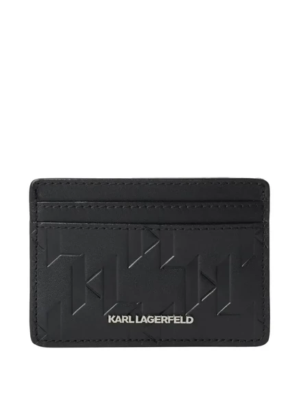 Мужской кожаный кардхолдер Karl Lagerfeld K/Loom, черный