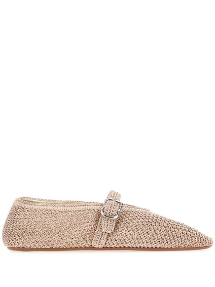 Женские балетки Alaïa с люрексом, светло-розовые