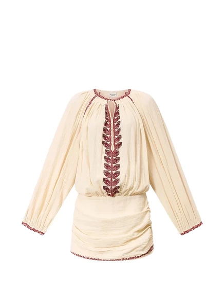Женское платье Marant Toile Ludy с вышивкой, экрю
