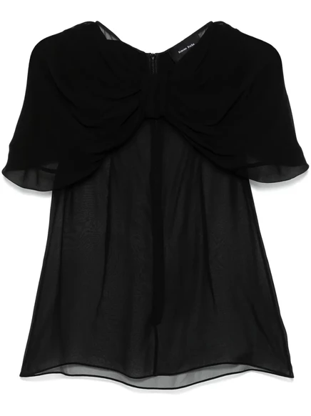 Прозрачная блузка с бантом от Simone Rocha black