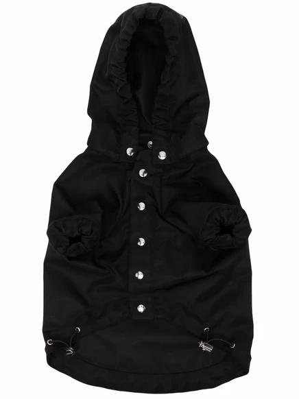 Пальто для собак Prada с капюшоном, черное