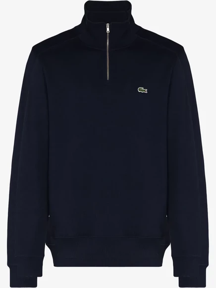 Толстовка с высоким воротом и вышитым логотипом Lacoste blue