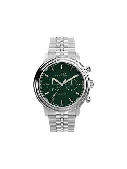 Мужские часы Timex Waterbury 41 мм кварцевые, зеленые