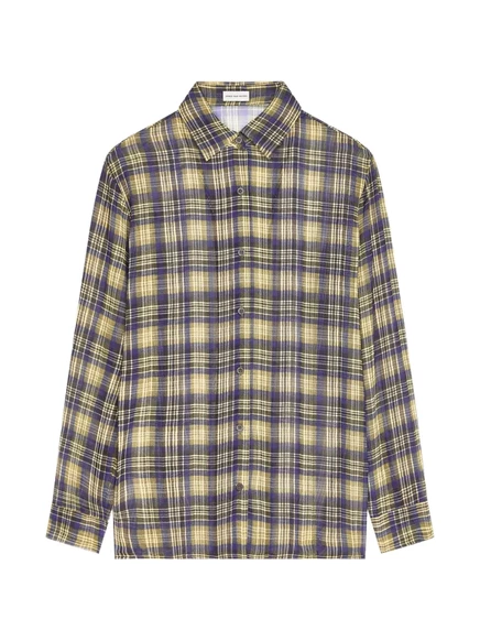 Женская рубашка Dries van Noten в клетку, зеленая