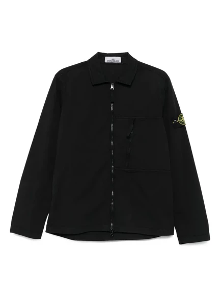 Куртка-рубашка Stone Island на молнии black