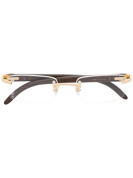 Унисекс очки Cartier Eyewear Ibiza квадратные, коричневые