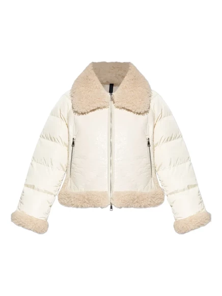 Женский пуховик Moncler Rubrouk с меховым воротником