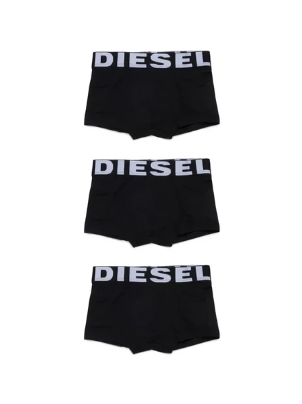 Боксеры с логотипом Diesel Kids на поясе (в упаковке из трех штук) black