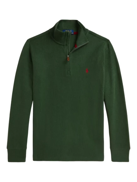 Детский джемпер Polo Ralph Lauren Kids с полу-молнией, зеленый