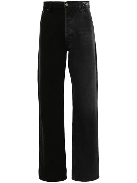 Мужские джинсы MM6 Maison Margiela прямые средней посадки, черные