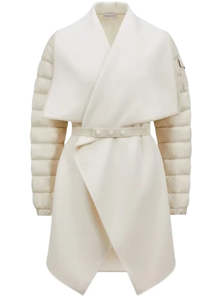 Пуховая накидка с подкладкой Moncler  white