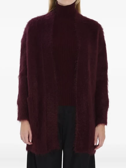 Женский кардиган Max Mara открытого кроя, бордовый