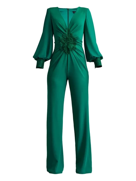 Женский комбинезон Tadashi Shoji Sahana Bishop с 3D цветами, зеленый