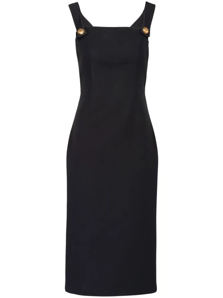 Приталенное платье средней длины от Prada black