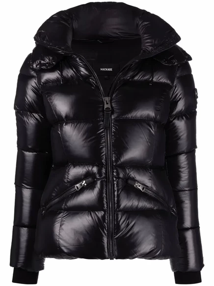 Женская стеганая куртка Mackage Madlyn на молнии, черная